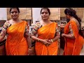 Actress Jayavani New Orange Saree Looking Video Ho S Am