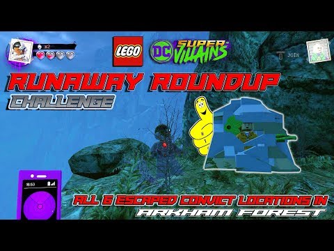 Lego DC Super-Villains: Runaway Roundup CHALLENGE (All 6 Escaped Convicts Locations) - HTG