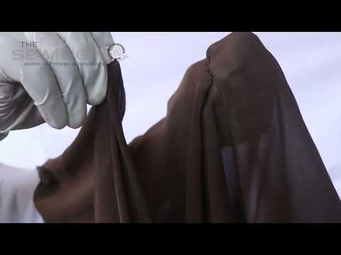 Chocolate Brown Silk Georgette@thesewinghq