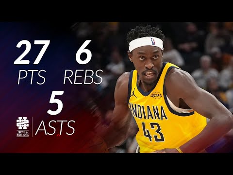 Pascal Siakam 27 pts 6 rebs 5 asts vs Pelicans 25/26 season