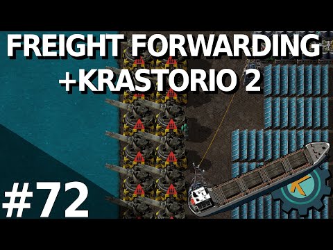 Factorio Freight Forwarding K2 20x #72 — Offshore Artillery! 💥
