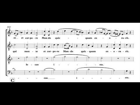 Dufay - Nuper Rosarum Flores (Score Video)