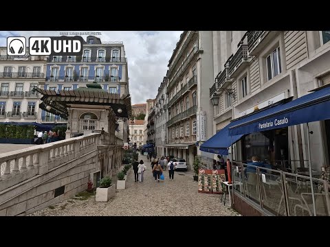 Caminhada Outono Lisboa 🍁 Príncipe Real até Rua Augusta 🍂 4K UHD
