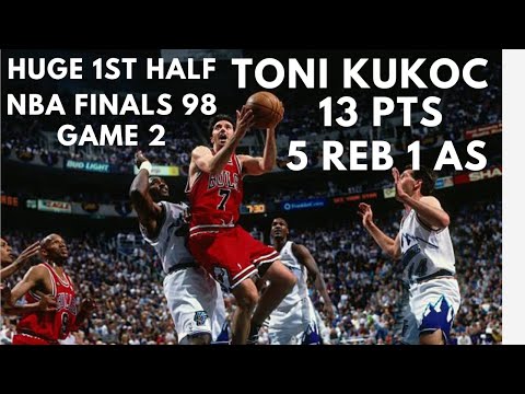 Toni Kukoc Huge 1st Half 13 PTS 5 REB 1 AS NBA Finals 1998 Chicago Bulls vs Utah Jazz