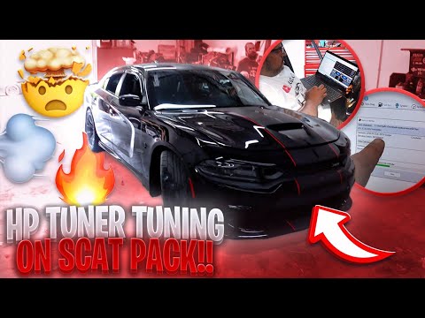 HOW TO TUNE A DODGE CHARGER SCAT PACK 6.4 MOTOR AND TRANSMISSION WITH HP TUNERS AND A LAP TOP!!!!
