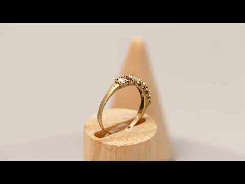 Vintage Ruby Diamond Ring in Yellow 9ct Gold 1991 – Half Eternity