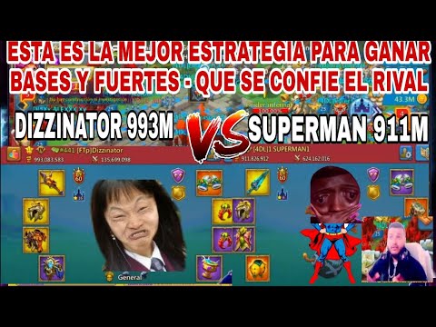 SUPERMAN VS DIZZINATOR - THIS IS THE BEST STRATEGY TO GAIN STRATEGIES AND BASES - LORDS MOBILE EN