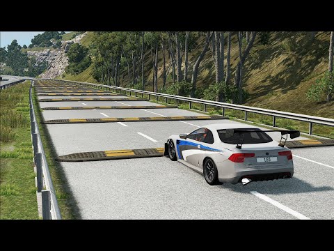 Cars vs 100 Speed Bumps #1 – BeamNG Drive #beamngdrive #car #BeamngCrash #Cargame