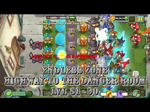 Plants vs Zombies 2 - Modern Day | Endless Zone All Max Level Plants Test Level 81 - 90