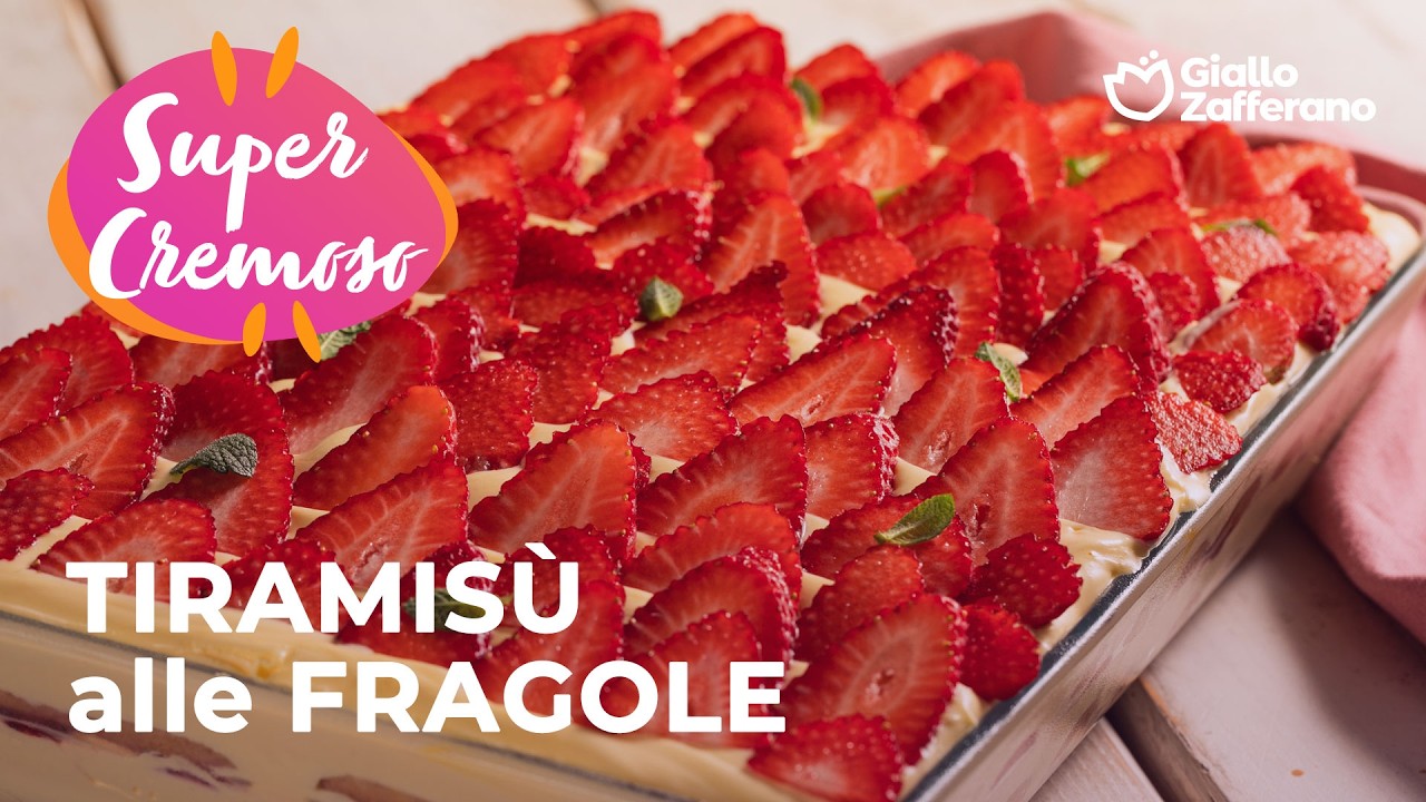 TIRAMISÙ alle FRAGOLE fatto in casa❤️ super cremoso!🍓✨