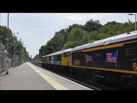 GBRf 73136, 69001, 69002 & 73201 At Wivelsfield Working 0Z69 Eastleigh To Tonbridge.