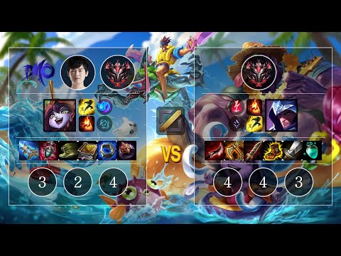 DMO Xiaowei Lulu vs Talon Mid - KR GrandMaster Patch 10.10