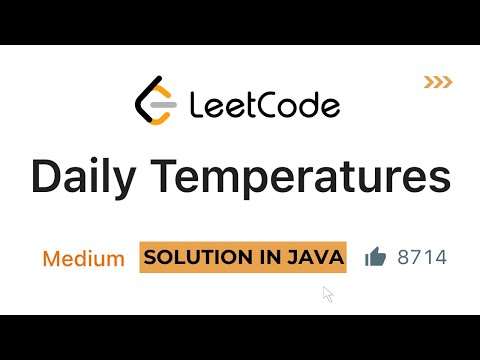 Daily Temperatures | Code Solution in Java | LeetCode