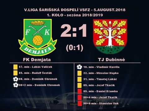FK Demjata:TJ Dubinné - 2:1 - HIGHLIGHTY - 5.AUGUST.2018