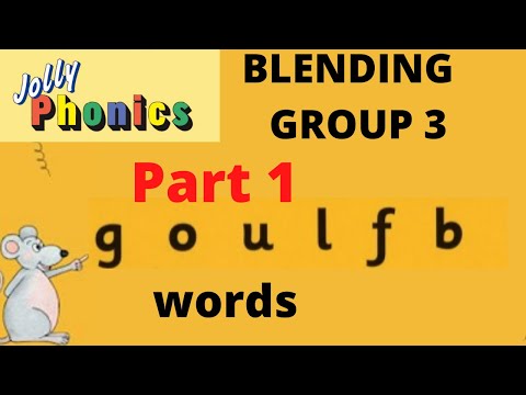 JOLLY PHONICS blending group 3 |  Sounding, blending, reading, goulfb words ukg lkg grade 1