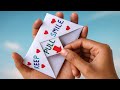 DIY - SURPRISE MESSAGE CARD | Pull Tab Origami Envelope Card | Letter Folding Origami