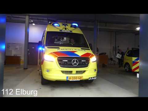 [Showtje] [Luchthoorn] Nieuwe ambulance 06-188 met luchthoorn op ambulance post Elburg