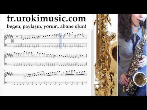 Saksafon dersleri (alto) Prince Royce - Darte un Beso Bölüm#1 um-723