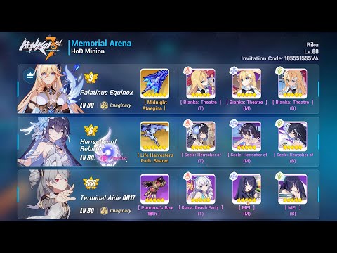 [EX MA] HoD Minion 47920 / 39933 - PE (S2), HRB (S2), TA (SSS), 4*Dudu | Honkai Impact 3