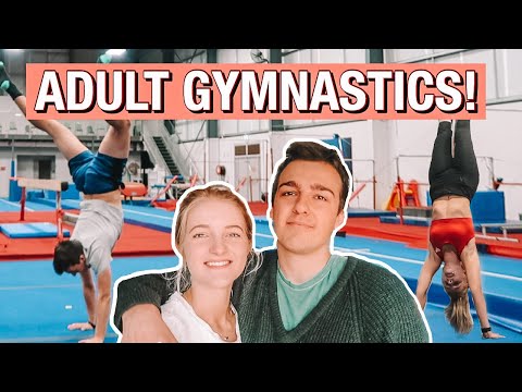 Trying Gymnastics for the first time! | Our first ADULT GYMNASTICS class (we fail!)