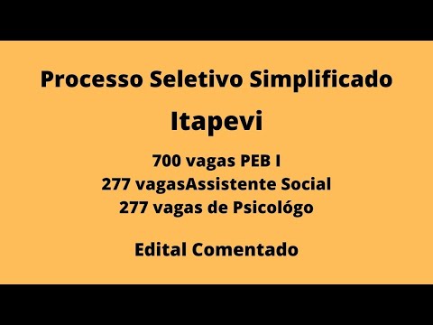 Processo Seletivo de Itapevi - PEB I  - 700 vagas - Salário R$ 3.241,01