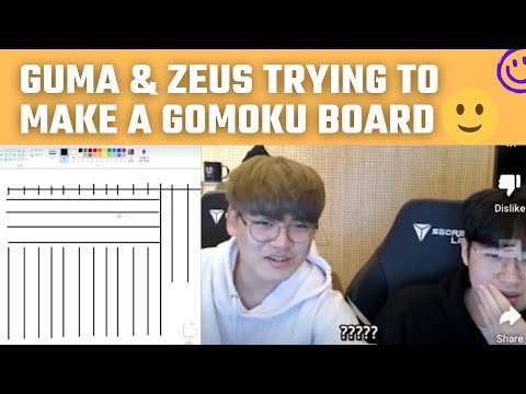 Dumb & dumber: Guma and Zeus trying to make a Gomoku board on Paint 🙂 T1 Stream Moment