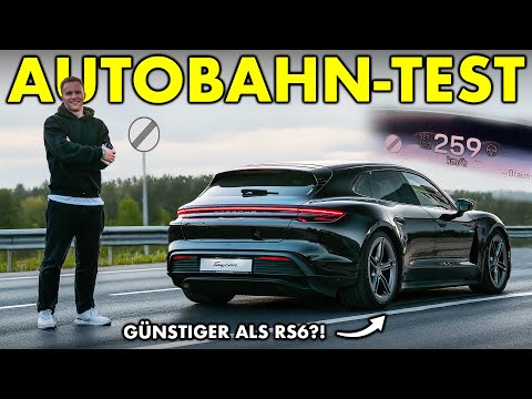 How far can an electric Porsche go at 250 km/h? | 2025 Taycan 4S Sport Turismo | @maltedrivescars