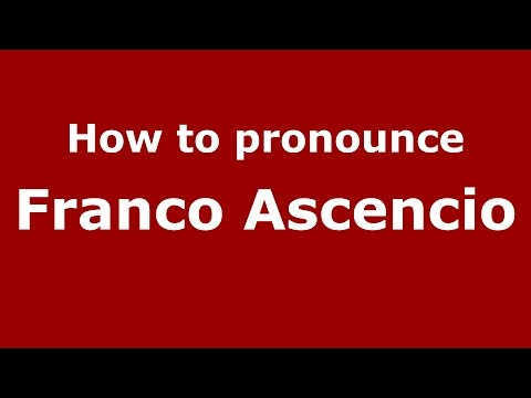 How to pronounce Franco Ascencio (Spanish/Argentina) - PronounceNames.com