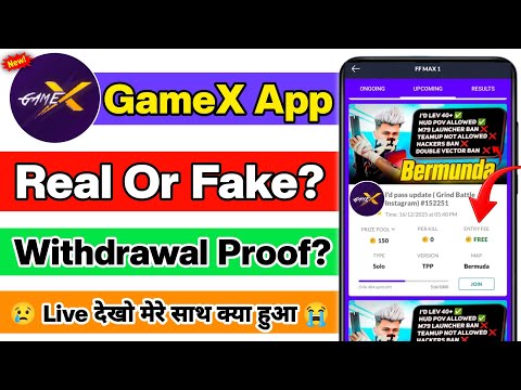 Game x tournament withdrawal proof? gamex tournament app real or fake? Gamex tournament app