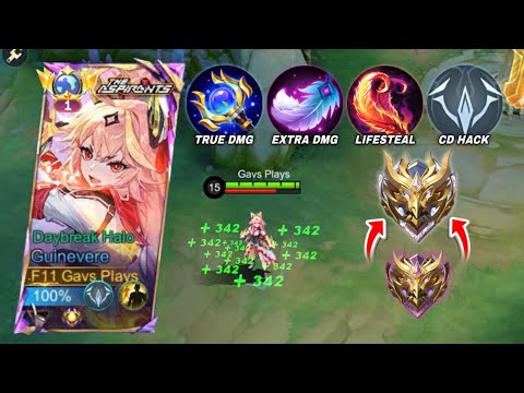 GUINEVERE TRUE DAMAGE BUILD INSTANT 1 SHOT DELETE 2025! ( Guinevere best build 2025 )