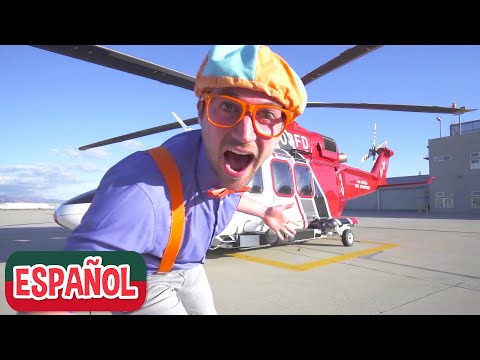 Blippi Español Explora un Helicóptero de Bomberos  | Videos Educativos para Niños