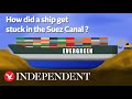How did a ship get stuck in the Suez Canal?