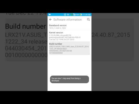 How to Enable developer options in Asus ZenFone 5 Mobile
