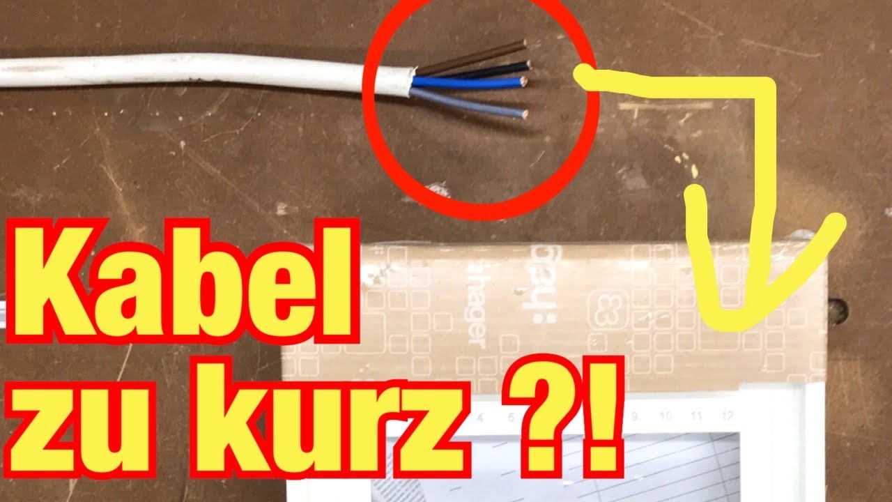 Kabel zu kurz Wie verlängert man eine Zuleitung zur Unterverteilung Proofwood