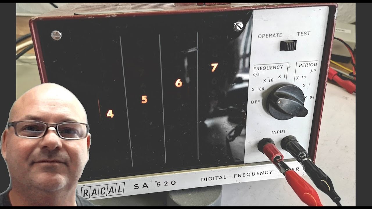 Racal Digital Frequency Meter SA 520 1962 4-digits bulbs teardown