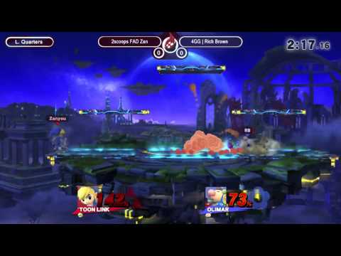 SoS12 - 2Scoops FAD Zan (Toon Link) vs 4GG Rich Brown (Olimar) - Smash Wii U LQF