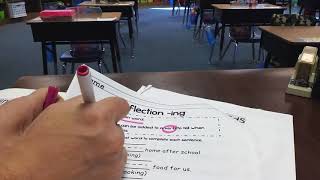/sh/ and ing inflection worksheet