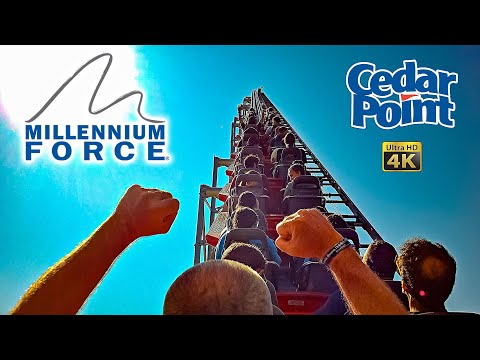 2024 Millennium Force Roller Coaster On Ride Back Seat 4K POV Cedar Point