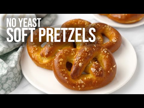 No Yeast Soft Pretzels