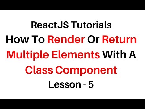 Reactjs Return Multiple Elements With Class Jsx Component