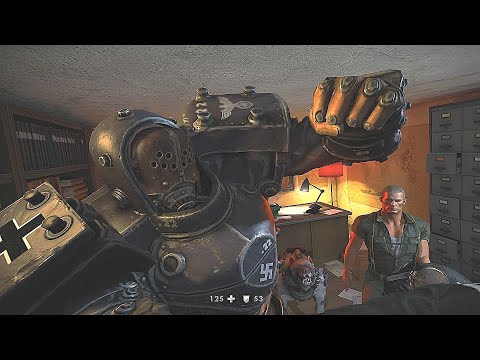 Blazkowicz Goes Undercover - Hot Dog Scene -  Wolfenstein The Old Blood Funny Scene
