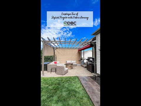 Pergola Upgrade with Fabric Awning & Drop Shades | DBC Remodeling