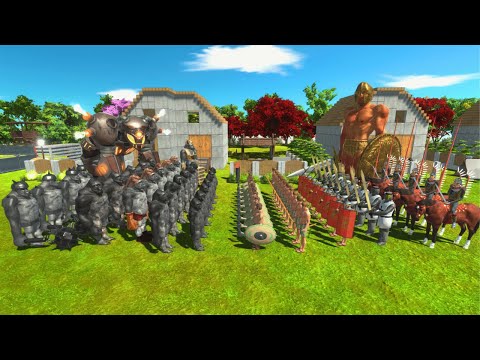 Mutant Primates Kong vs Ancient Human - Animal Revolt Battle Simulator