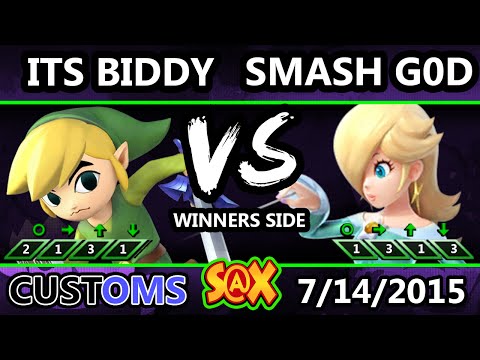 S@X 106 Customs - VGz | Smash G0D (Rosalina) Vs. isT_Biddy (Toon Link) SSB4 - Smash Wii U - Smash 4