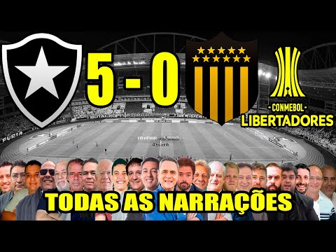 Todas as narrações - Botafogo 5 x 0 Peñarol | Libertadores 2024
