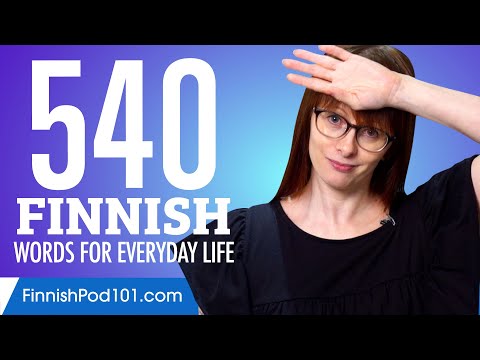 540 Finnish Words for Everyday Life - Basic Vocabulary #27