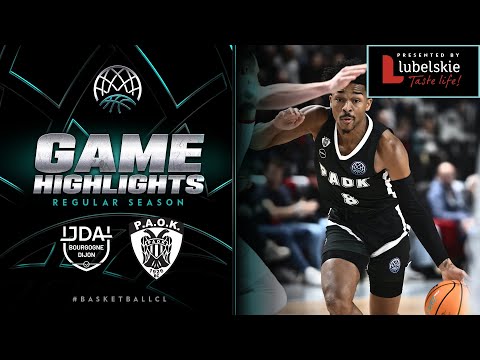 JDA Bourgogne Dijon v PAOK mateco | Week 10 | Highlights - Basketball Champions League 2022/23