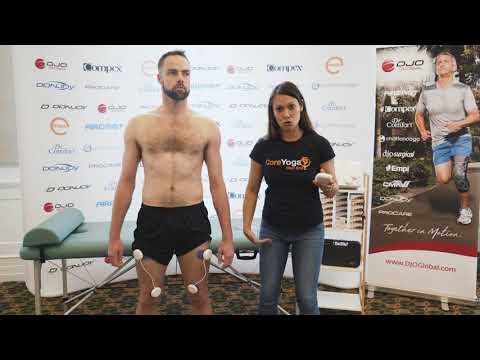 EMS during Squatting Exercise - Compex Wireless PRO - Core Yoga