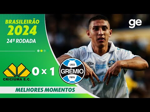 Gols e lances de Criciúma x Grêmio