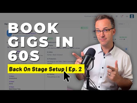 How to Create a Booking & Schedule Fast | Back On Stage Setup Ep. 2